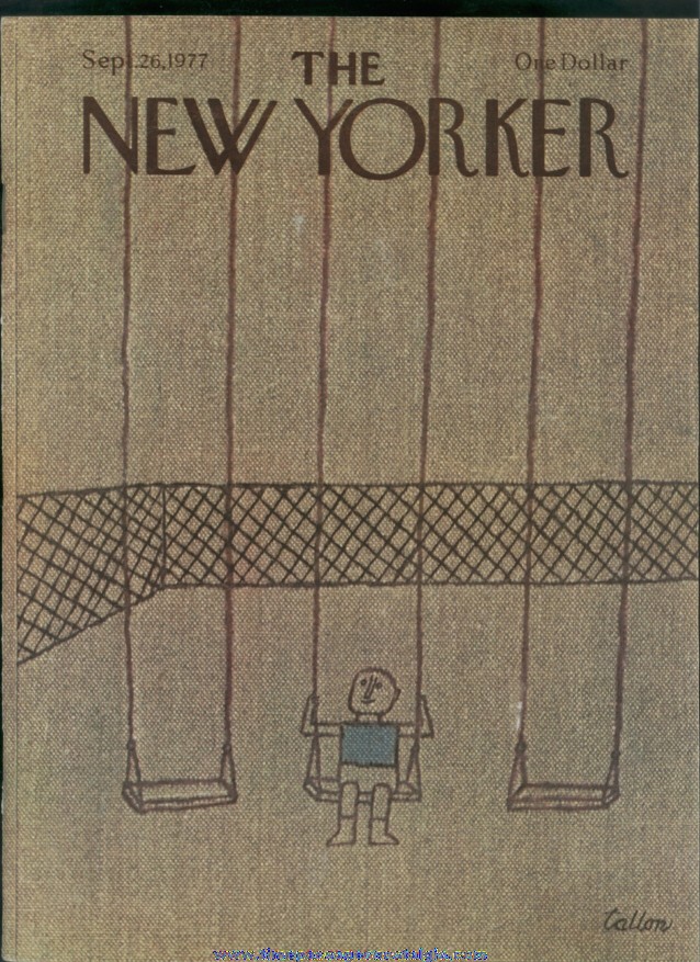 New Yorker Magazine - September 26, 1977 - Cover by Robert Tallon