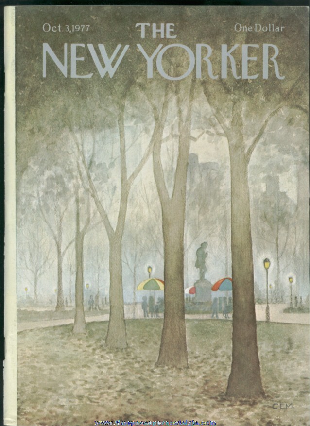 New Yorker Magazine - October 3, 1977 - Cover by Charles E. Martin