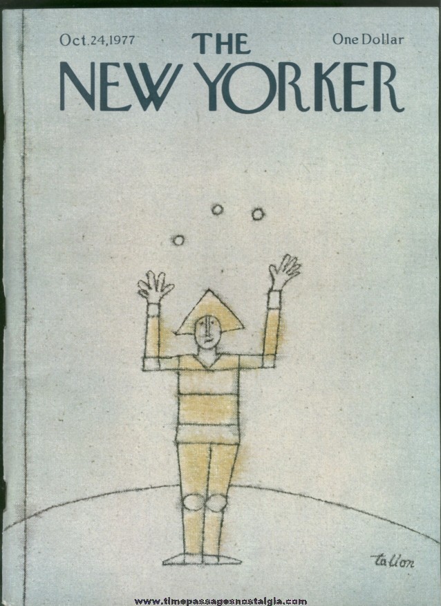 New Yorker Magazine - October 24, 1977 - Cover by Robert Tallon