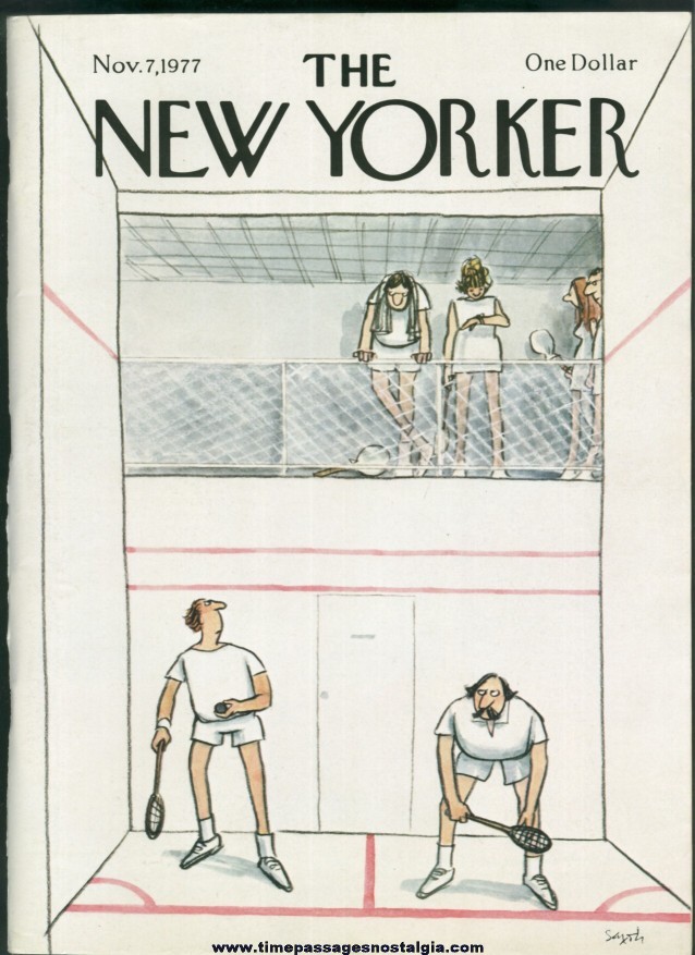 New Yorker Magazine - November 7, 1977 - Cover by Charles Saxon
