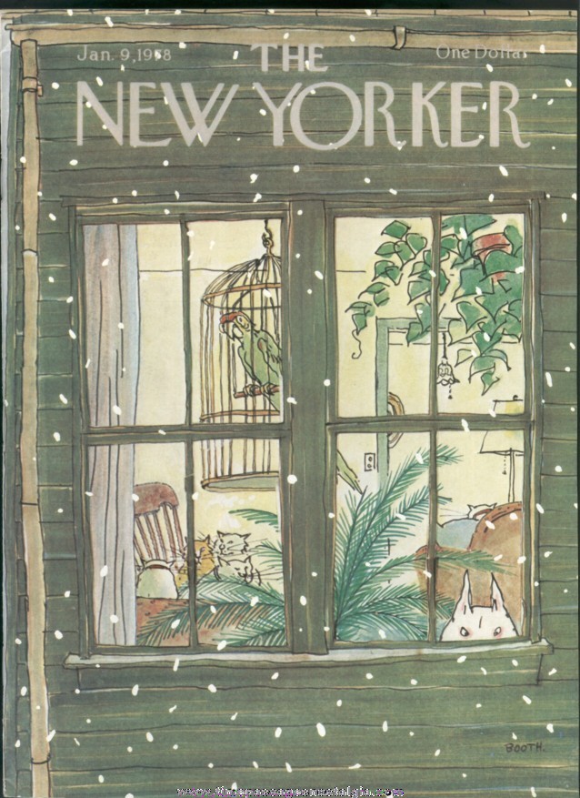 New Yorker Magazine - January 9, 1978 - Cover by George Booth