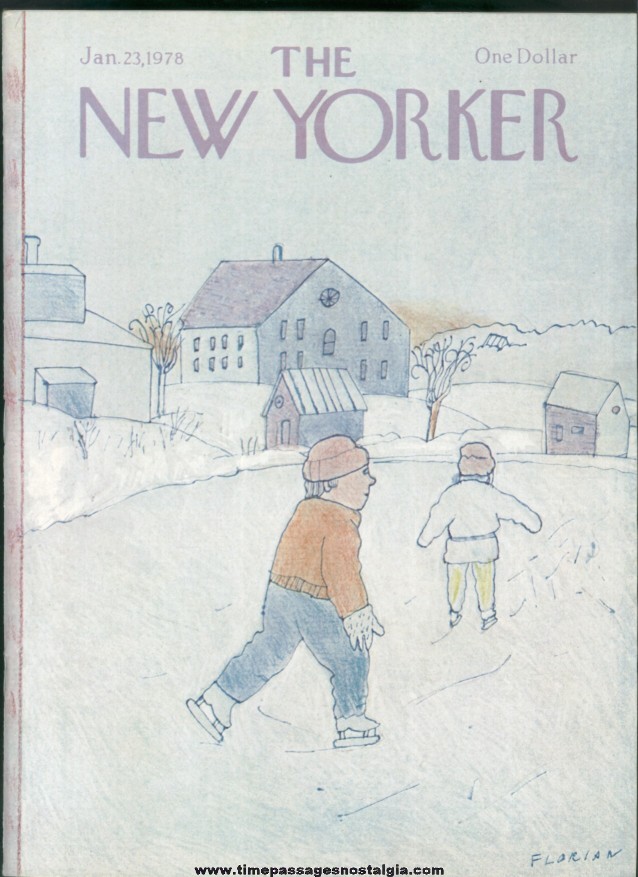 New Yorker Magazine - January 23, 1978 - Cover by Douglas Florian