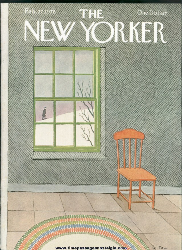 New Yorker Magazine - February 27, 1978 - Cover by Pierre Le-Tan