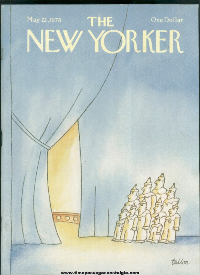 New Yorker Magazine - May 22, 1978 - Cover by Robert Tallon