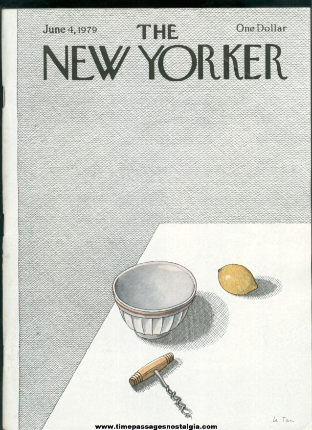 New Yorker Magazine - June 4, 1979 - Cover by Pierre Le-Tan