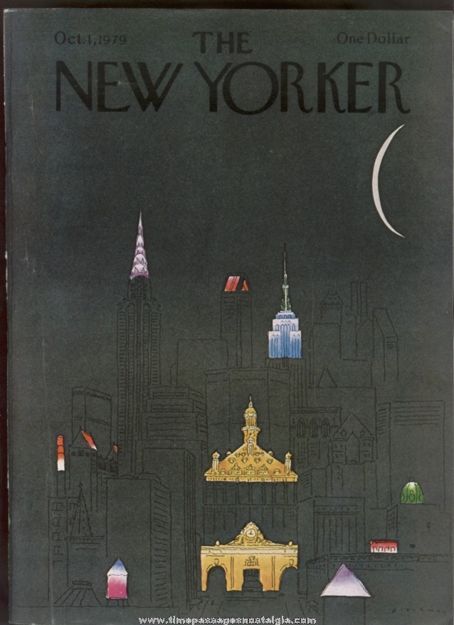 New Yorker Magazine - October 1, 1979 - Cover by R. O. Blechman