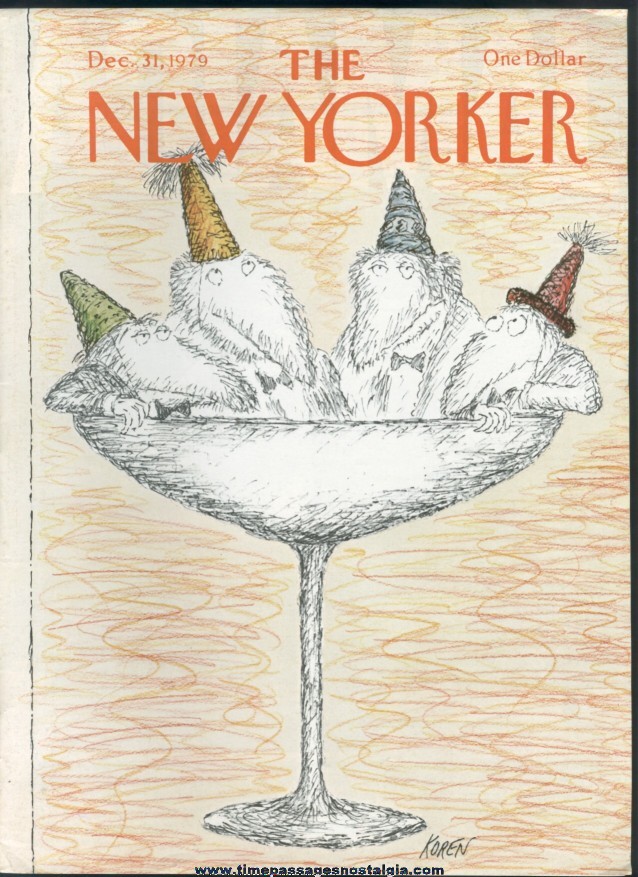 New Yorker Magazine - December 31, 1979 - Cover by Edward Koren