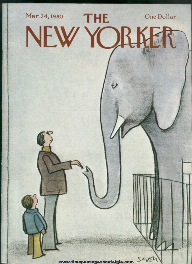 New Yorker Magazine - March 24, 1980 - Cover by Charles Saxon