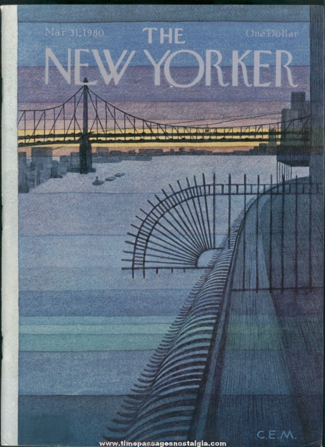 New Yorker Magazine - March 31, 1980 - Cover by Charles E. Martin