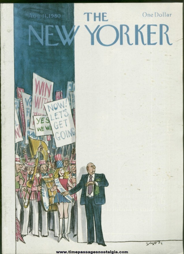New Yorker Magazine - August 11, 1980 - Cover by Charles Saxon