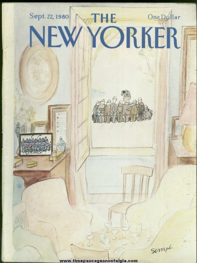 New Yorker Magazine - September 22, 1980 - Cover by J. J. Sempe