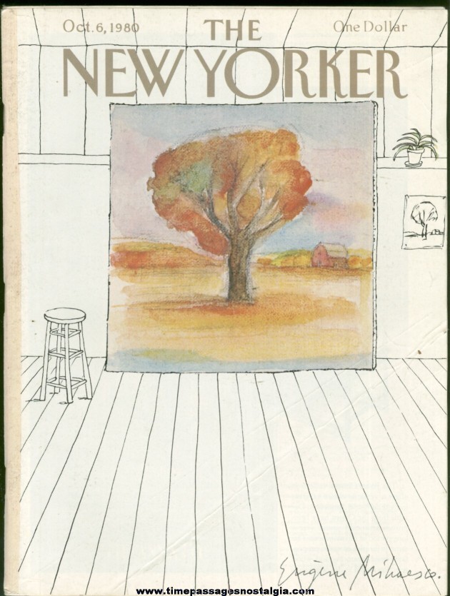 New Yorker Magazine - October 6, 1980 - Cover by Eugene Mihaesco