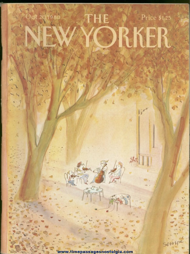 New Yorker Magazine - October 20, 1980 - Cover by J. J. Sempe