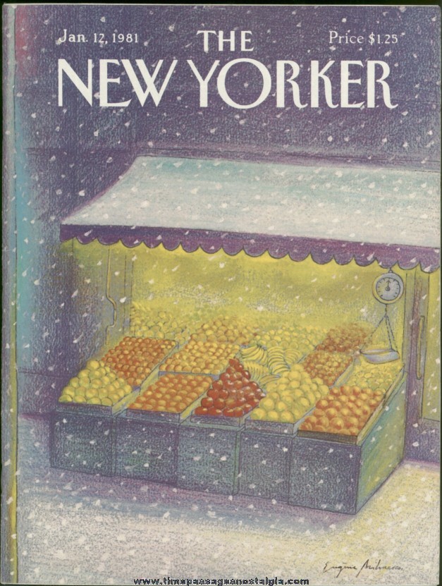 New Yorker Magazine - January 12, 1981 - Cover by Eugene Mihaesco