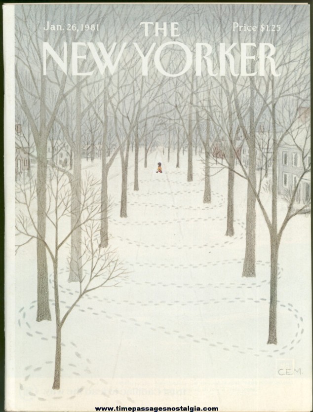 New Yorker Magazine - January 26, 1981 - Cover by Charles E. Martin
