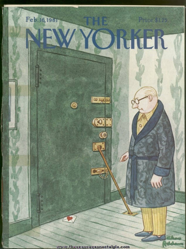 New Yorker Magazine - February 16, 1981 - Cover by Charles (Chas) Addams