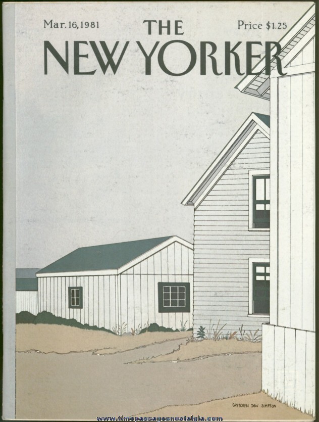 New Yorker Magazine - March 16, 1981 - Cover by Gretchen Dow Simpson