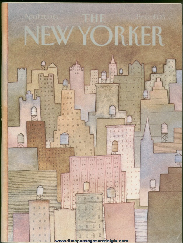 New Yorker Magazine - April 27, 1981 - Cover by Lonni Sue Johnson