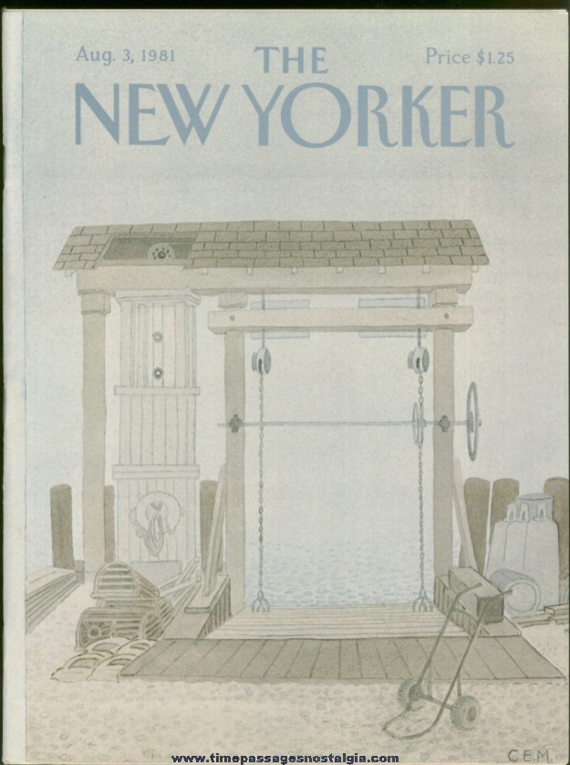 New Yorker Magazine - August 3, 1981 - Cover by Charles E. Martin