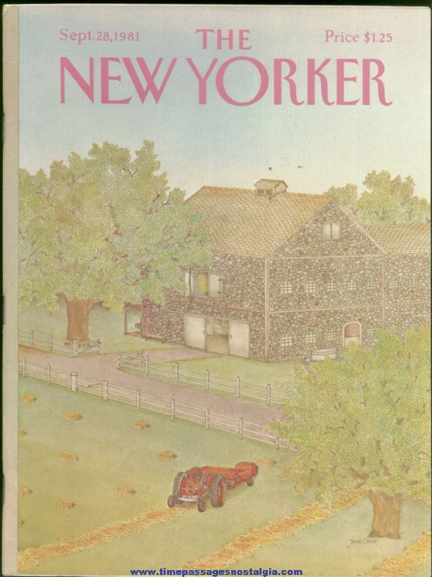 New Yorker Magazine - September 28, 1981 - Cover by Jenni Oliver