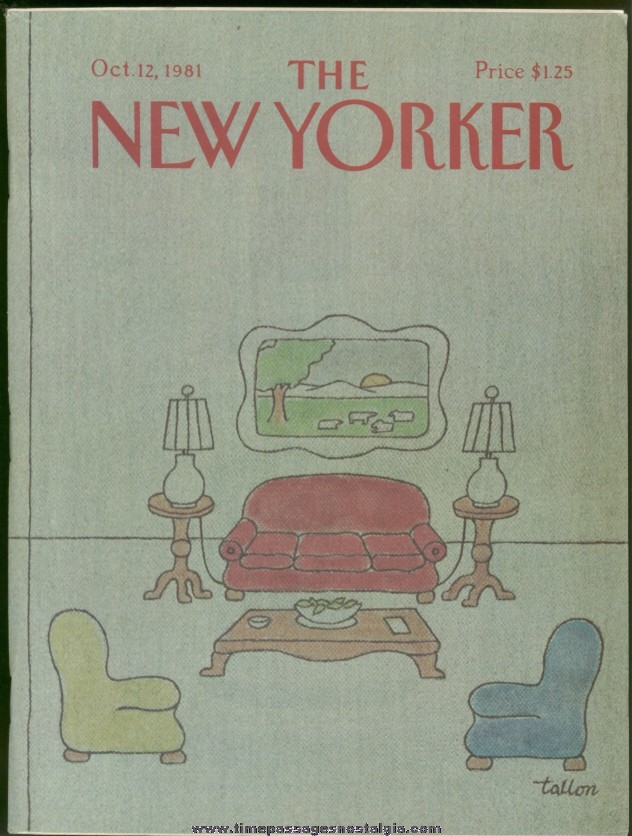 New Yorker Magazine - October 12, 1981 - Cover by Robert Tallon