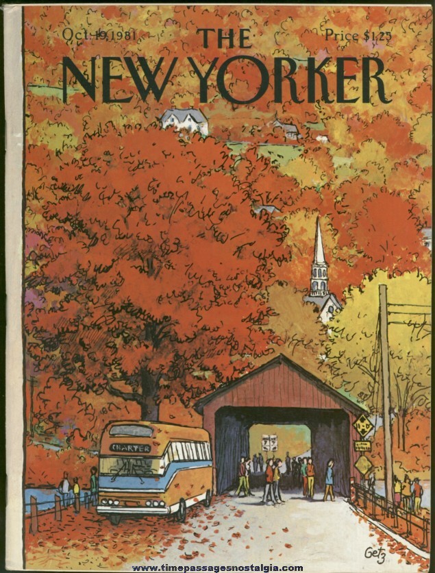 New Yorker Magazine - October 19, 1981 - Cover by Arthur Getz