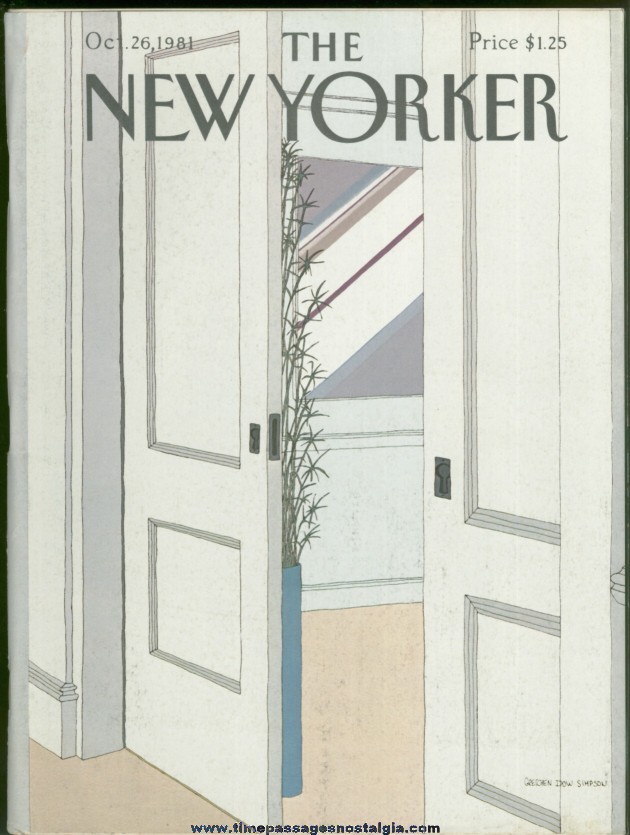 New Yorker Magazine - October 26, 1981 - Cover by Gretchen Dow Simpson