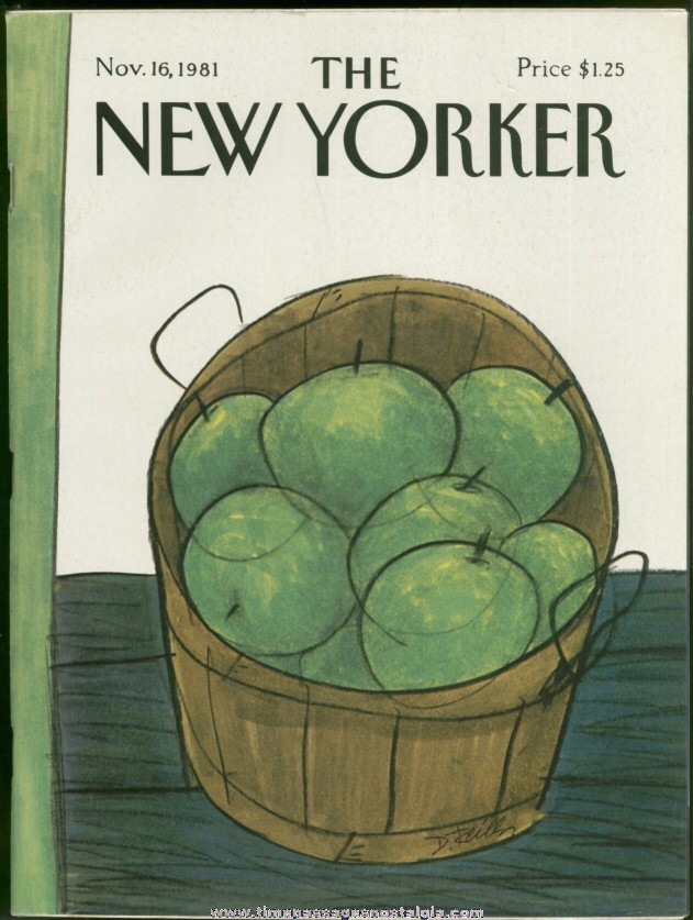 New Yorker Magazine - November 16, 1981 - Cover by Donald Reilly