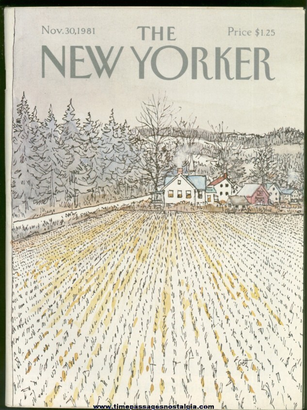 New Yorker Magazine - November 30, 1981 - Cover by Arthur Getz