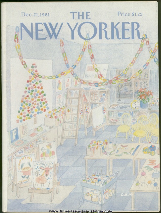 New Yorker Magazine - December 21, 1981 - Cover by Charles E. Martin