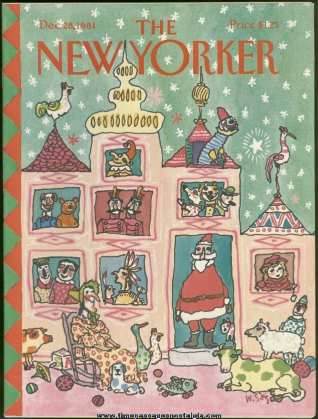 New Yorker Magazine - December 28, 1981 - Cover by William Steig
