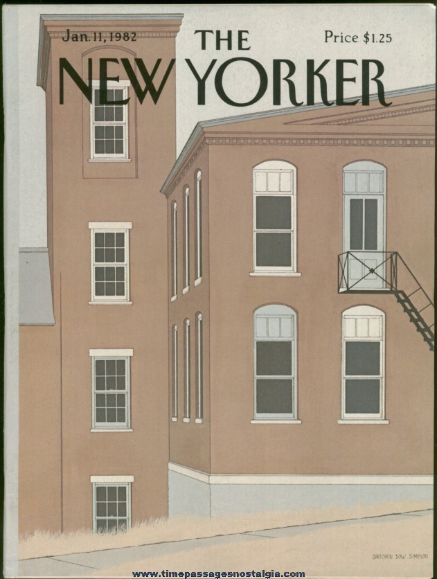 New Yorker Magazine - January 11, 1982 - Cover by Gretchen Dow Simpson