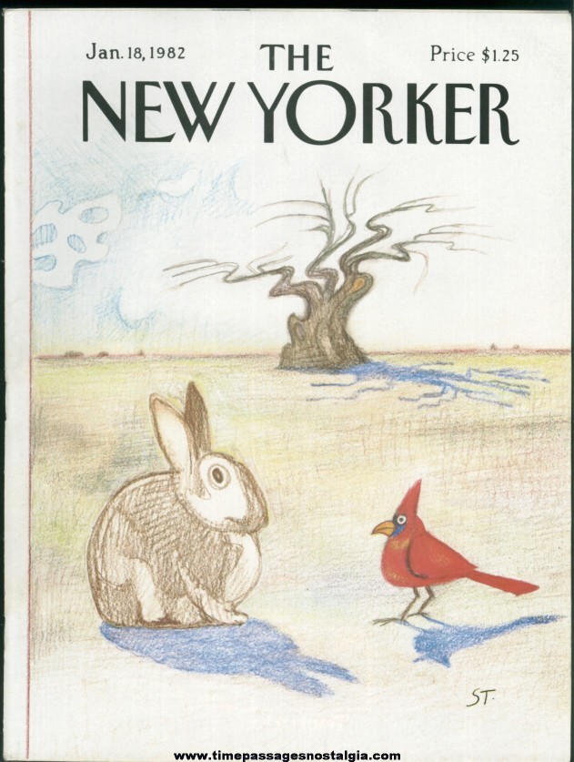 New Yorker Magazine - January 18, 1982 - Cover by Saul Steinberg