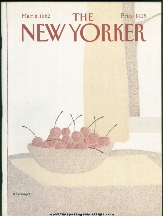 New Yorker Magazine - March 8, 1982 - Cover by Devera Ehrenberg