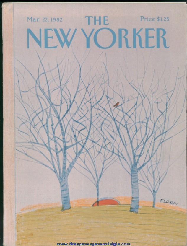 New Yorker Magazine - March 22, 1982 - Cover by Douglas Florian