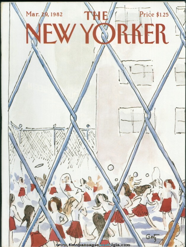 New Yorker Magazine - March 29, 1982 - Cover by Arthur Getz
