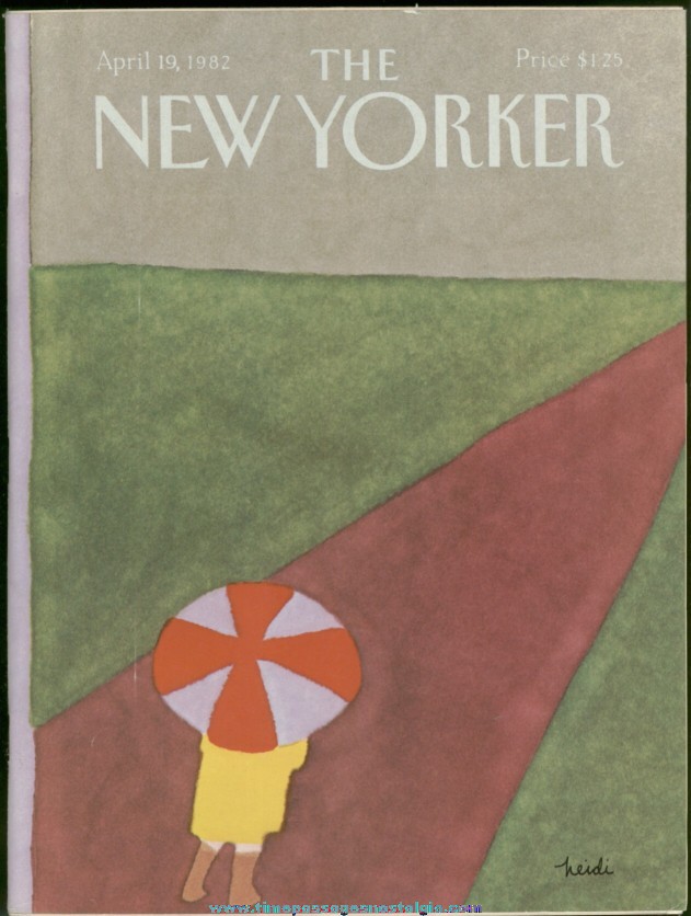 New Yorker Magazine - April 19, 1982 - Cover by Heidi Goennel