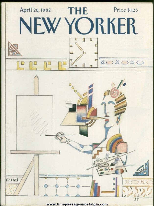 New Yorker Magazine - April 26, 1982 - Cover by Saul Steinberg