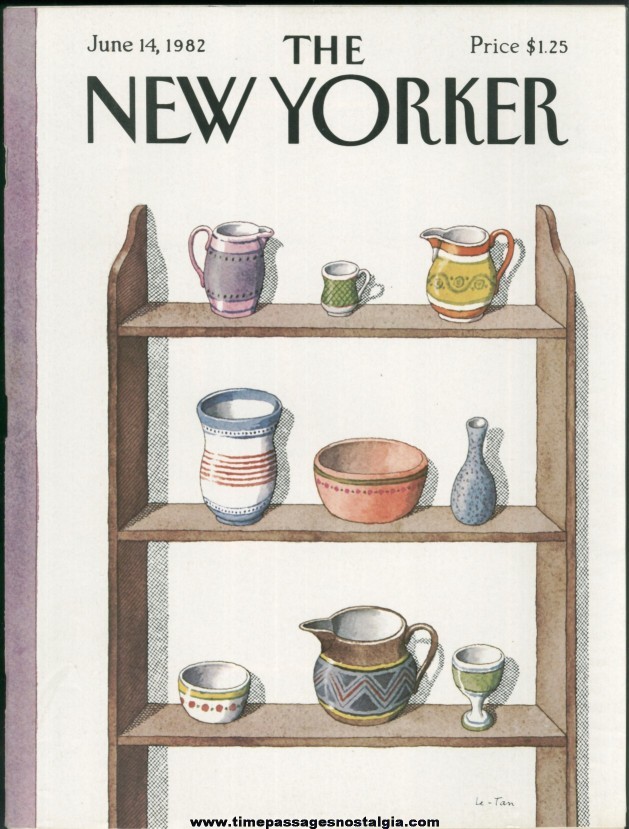 New Yorker Magazine - June 14, 1982 - Cover by Pierre Le-Tan