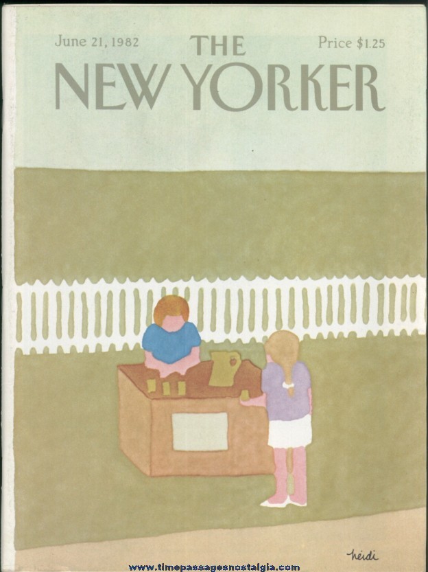 New Yorker Magazine - June 21, 1982 - Cover by Heidi Goennel
