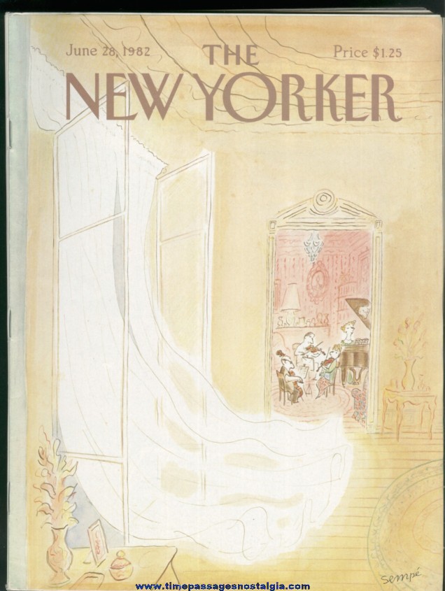 New Yorker Magazine - June 28, 1982 - Cover by J. J. Sempe