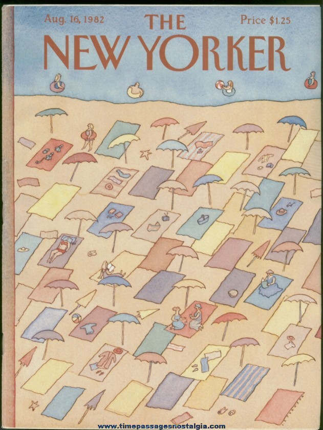 New Yorker Magazine - August 16, 1982 - Cover by Lonni Sue Johnson