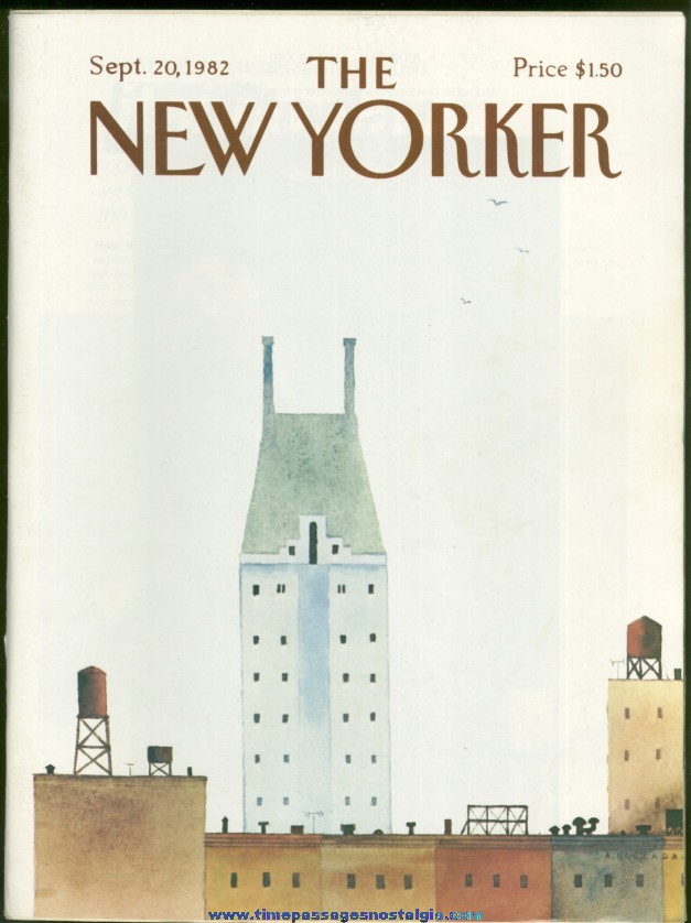 New Yorker Magazine - September 20, 1982 - Cover by Abel Quezada
