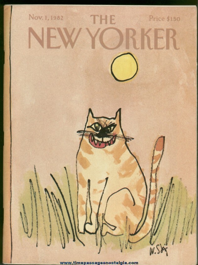 New Yorker Magazine - November 1, 1982 - Cover by William Steig