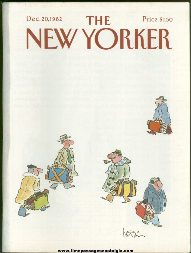New Yorker Magazine - December 20, 1982 - Cover by Arnie Levin