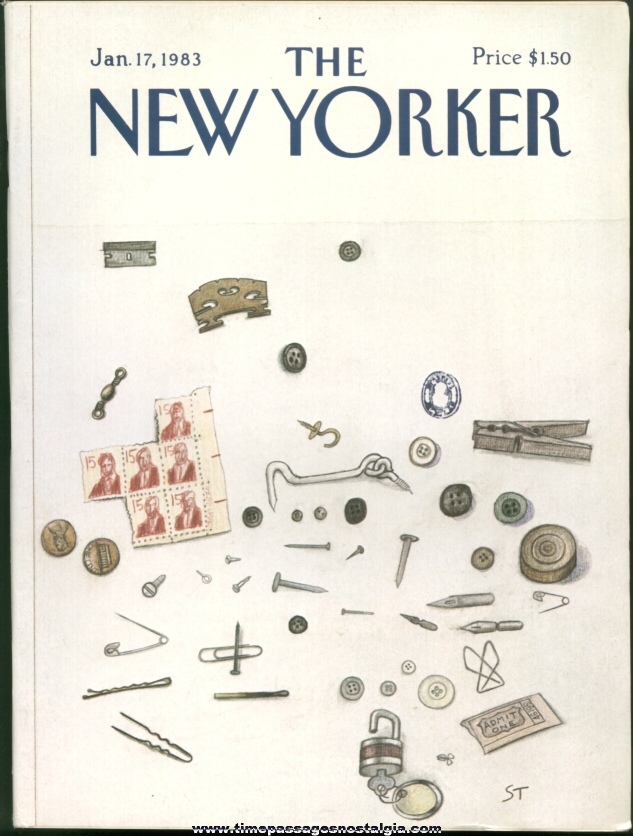New Yorker Magazine - January 17, 1983 - Cover by Saul Steinberg