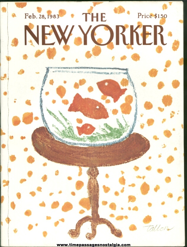New Yorker Magazine - February 28, 1983 - Cover by Robert Tallon