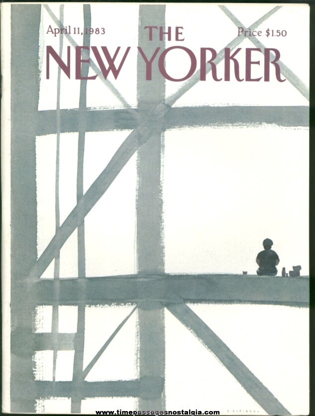 New Yorker Magazine - April 11, 1983 - Cover by Abel Quezada