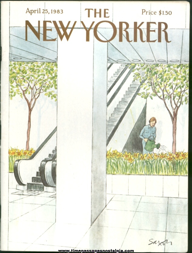 New Yorker Magazine - April 25, 1983 - Cover by Charles Saxon