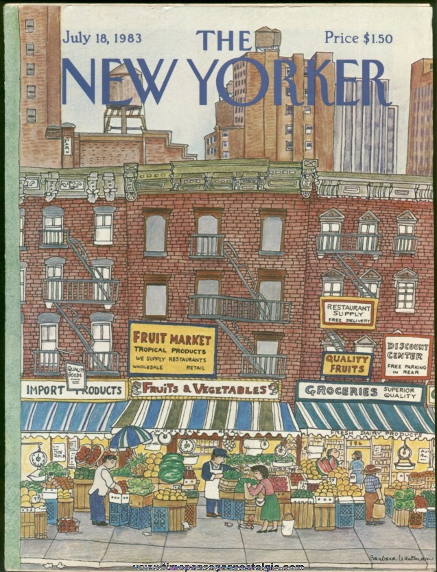 New Yorker Magazine - July 18, 1983 - Cover by Barbara Westman